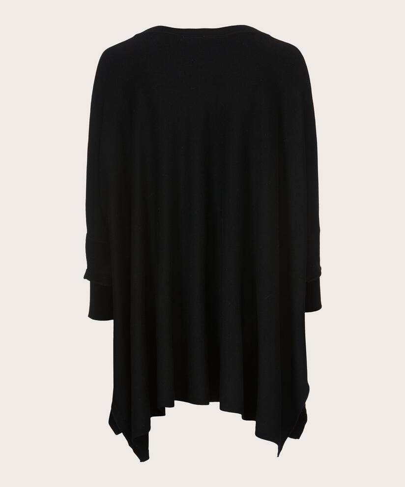 pull en maille oversize à manches étroites, Black
