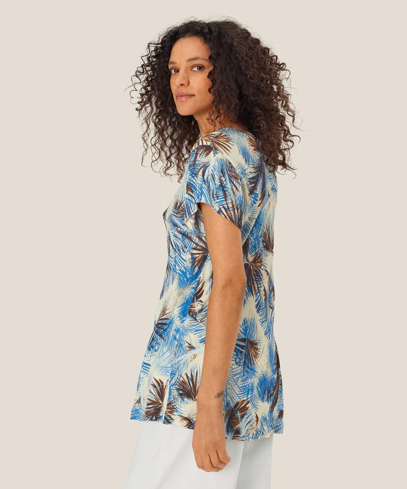 Top En Viscose Imprimé À Col V, Della Blue