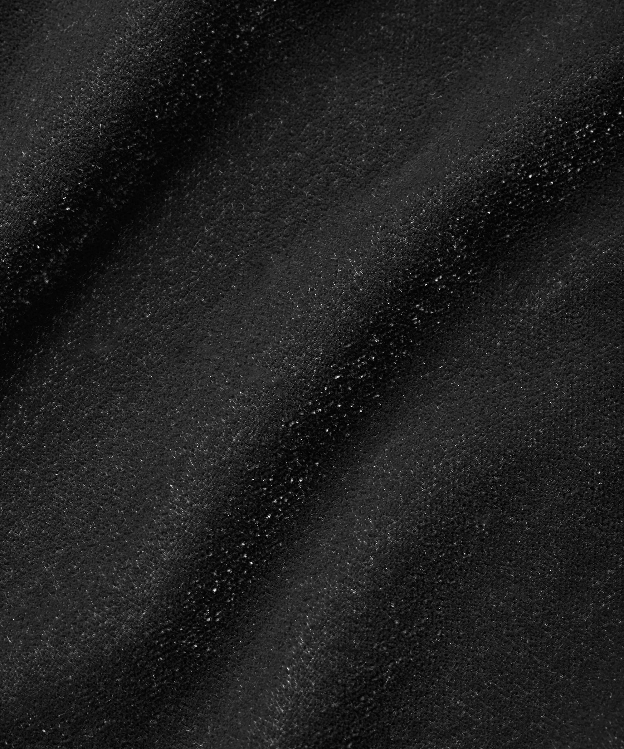 Robe En Velours À Col En V, Black