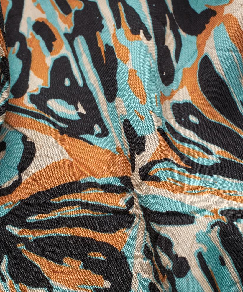 Top En Viscose Imprimé À Col V, Aqua