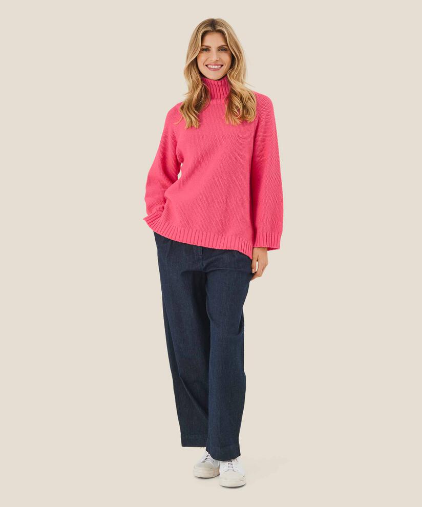 pantalon en jean taille haute, Dark Denim
