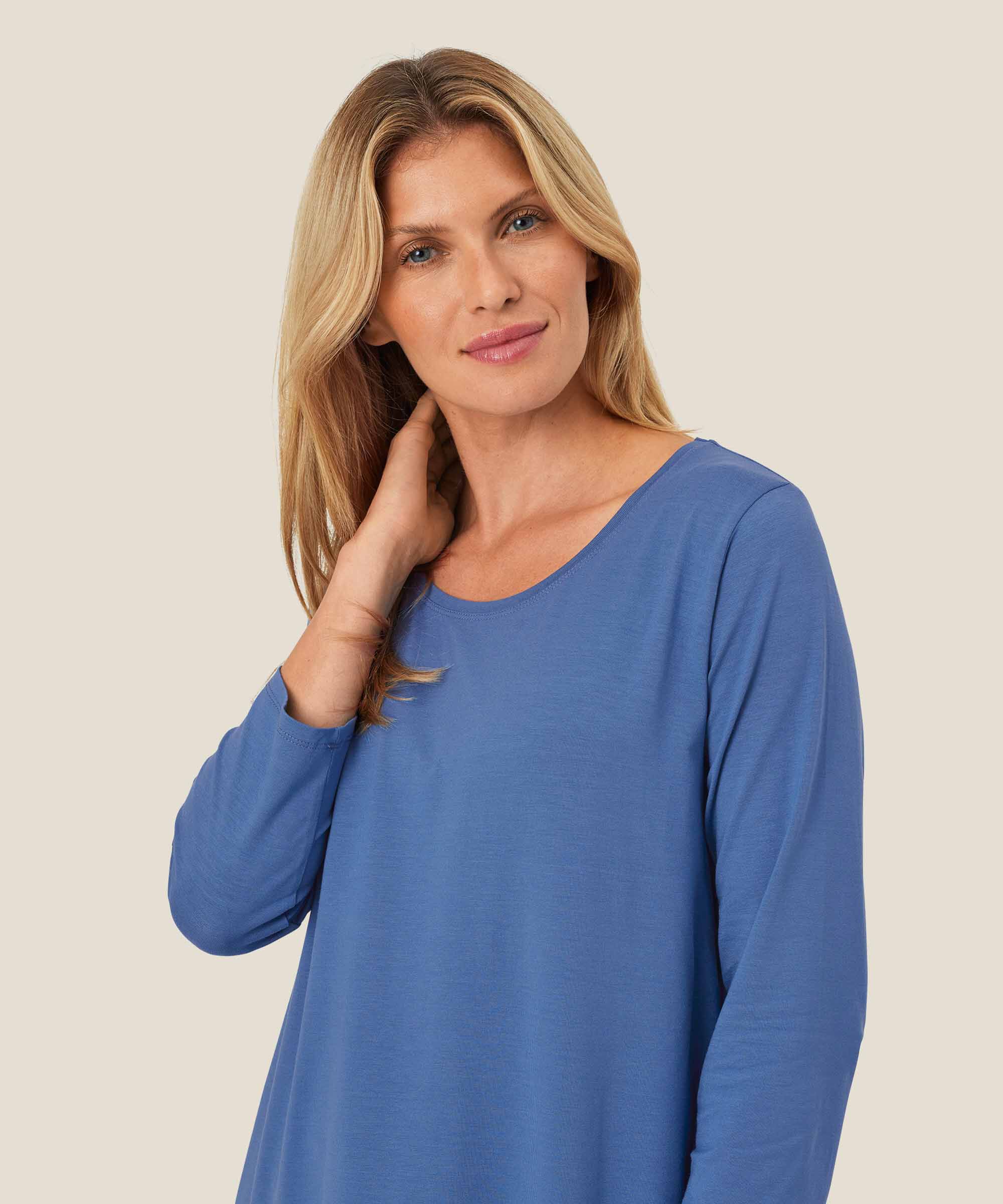 Top En Jersey Á Col Rond, Federal Blue