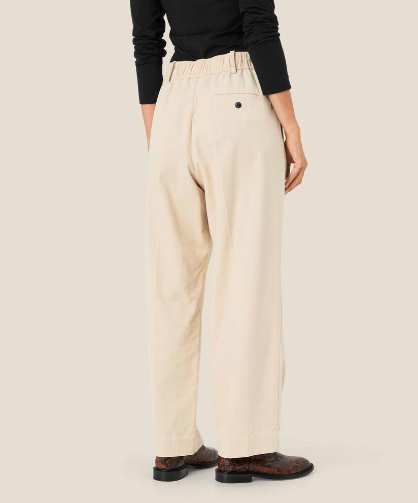 pantalon en velours côtelé avec poches fendues, Fog