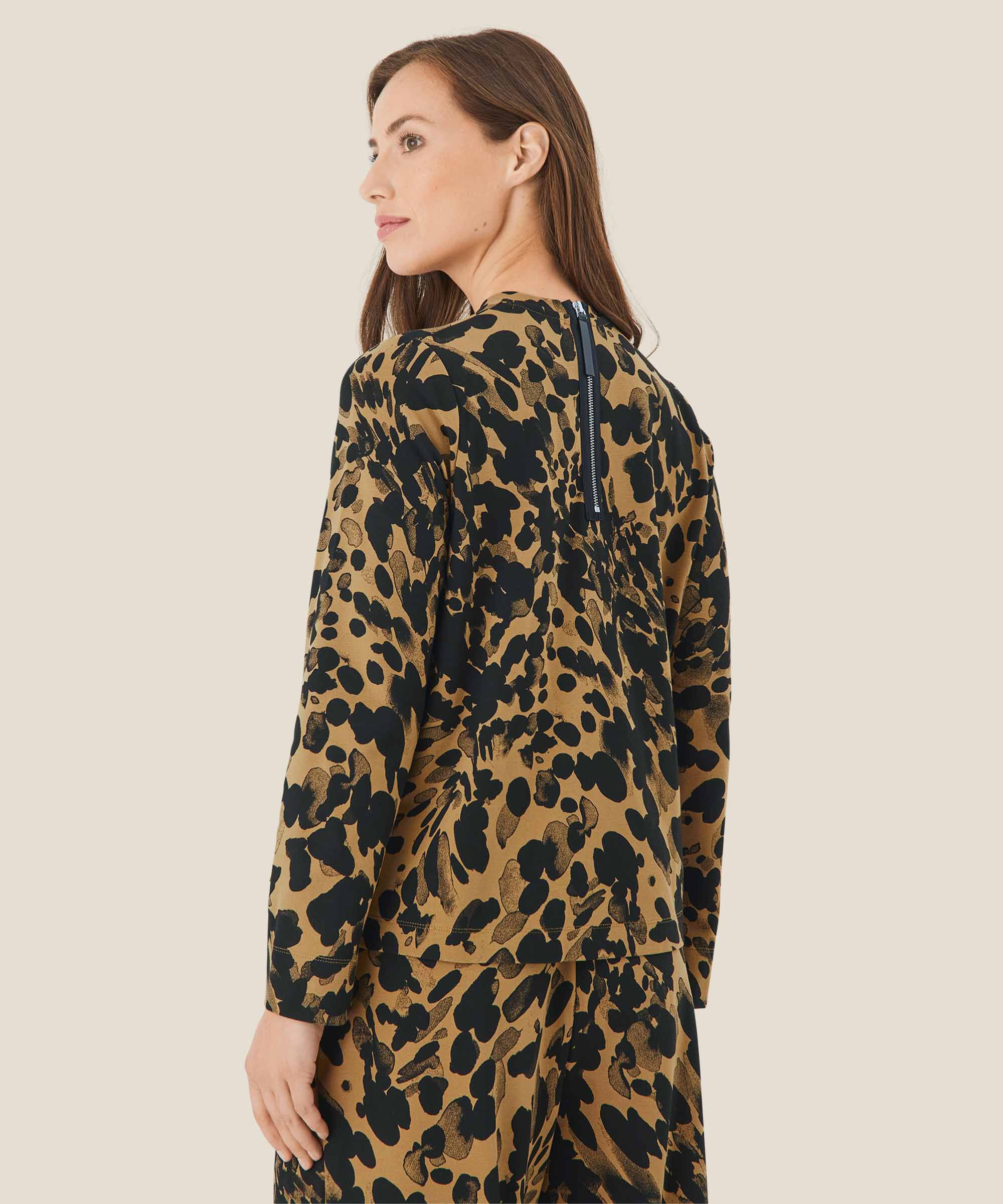 Top imprimé avec fermeture éclair, Dijon