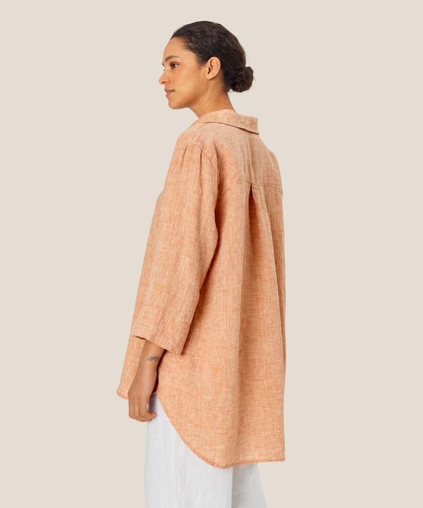 tunique en lin avec lien au cou, Cashew