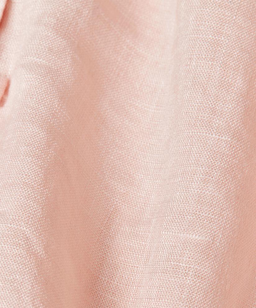 Blouse en lin avec patte de boutonnage, Mauve Chalk