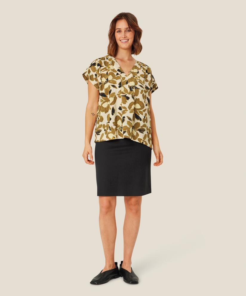 jupe courte en jersey stretch, Black