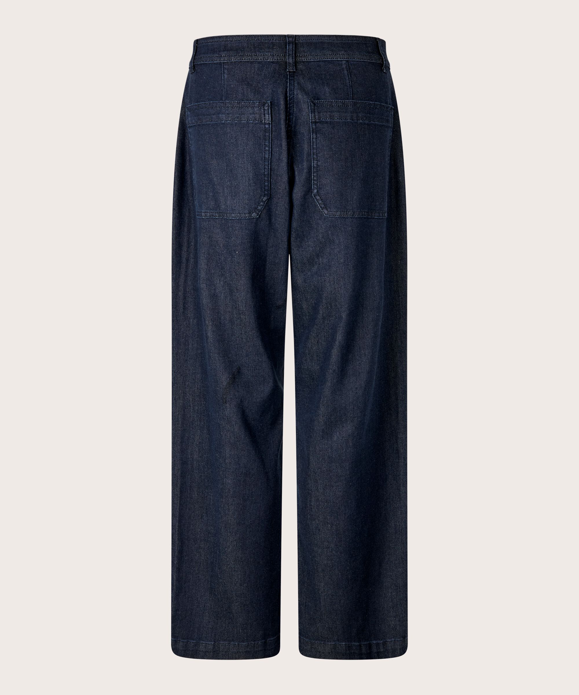 jeans avec stretch et jambe droite, Dark Denim