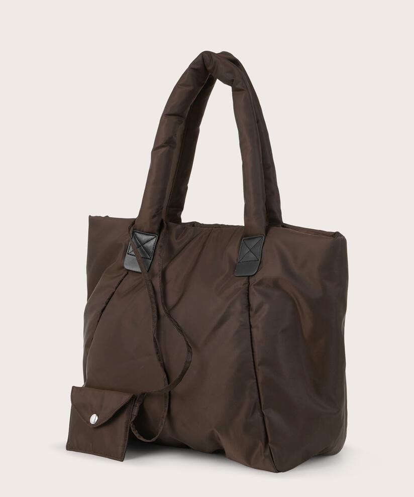 sac en nylon avec bouton pression, Coffee Bean