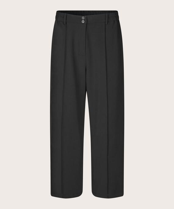 pantalon classique avec plis cousus, Black
