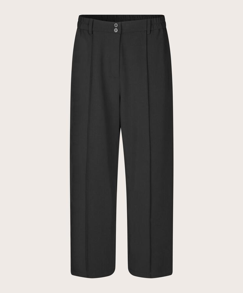pantalon classique avec plis cousus, Black