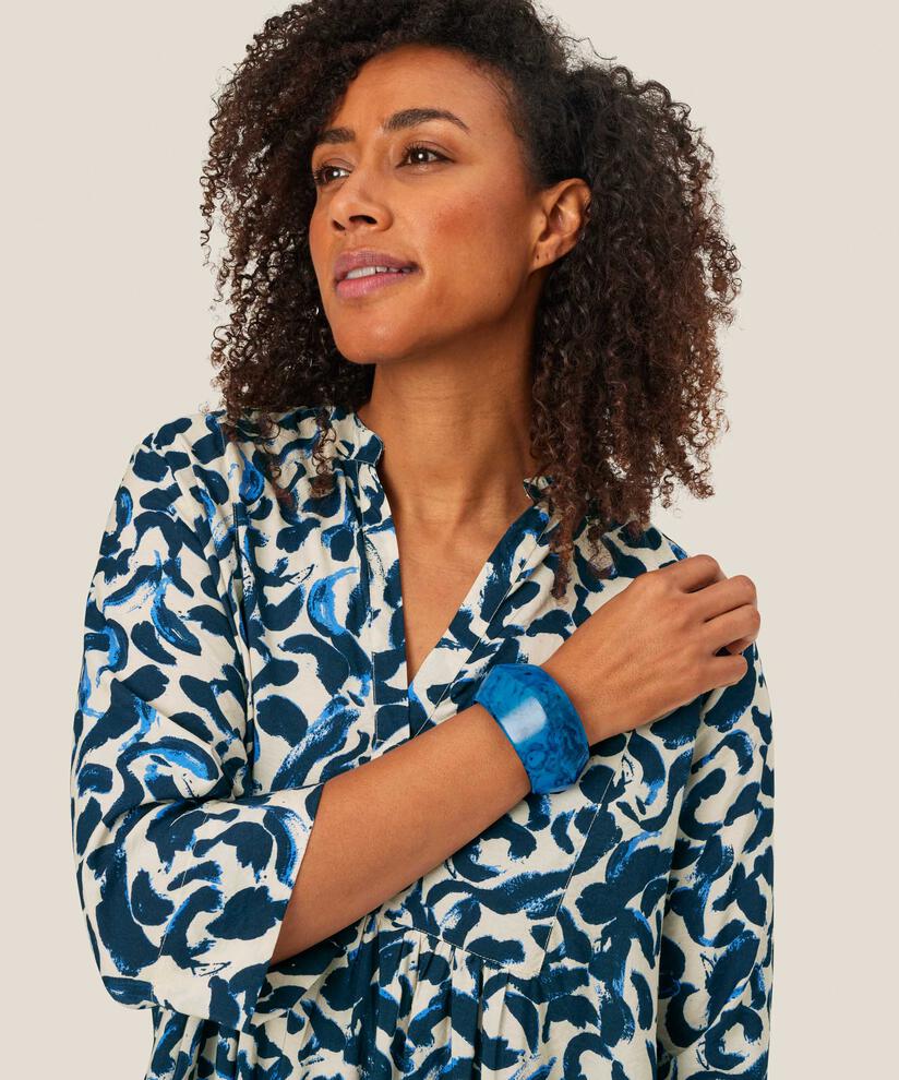 bracelet sculptural avec effet marbré, Ultramarine