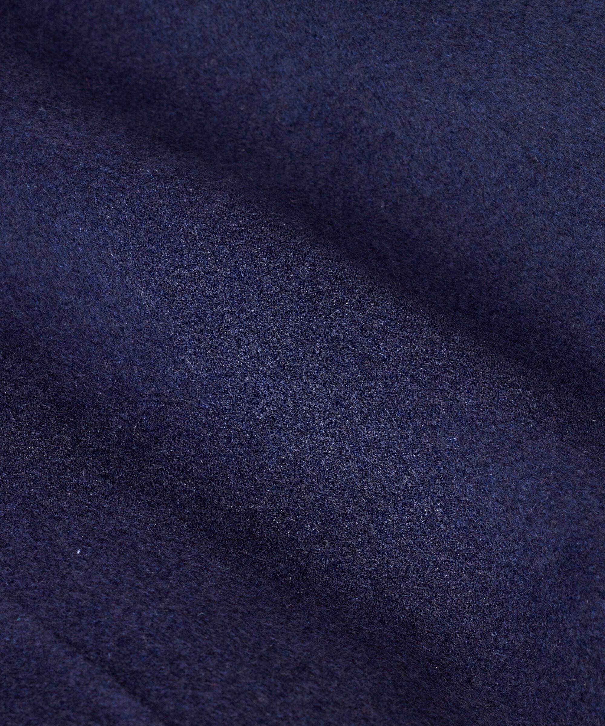 manteau classique en laine à col rond, Maritime Blue