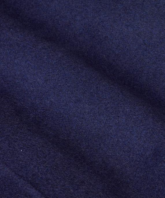 manteau classique en laine à col rond, Maritime Blue