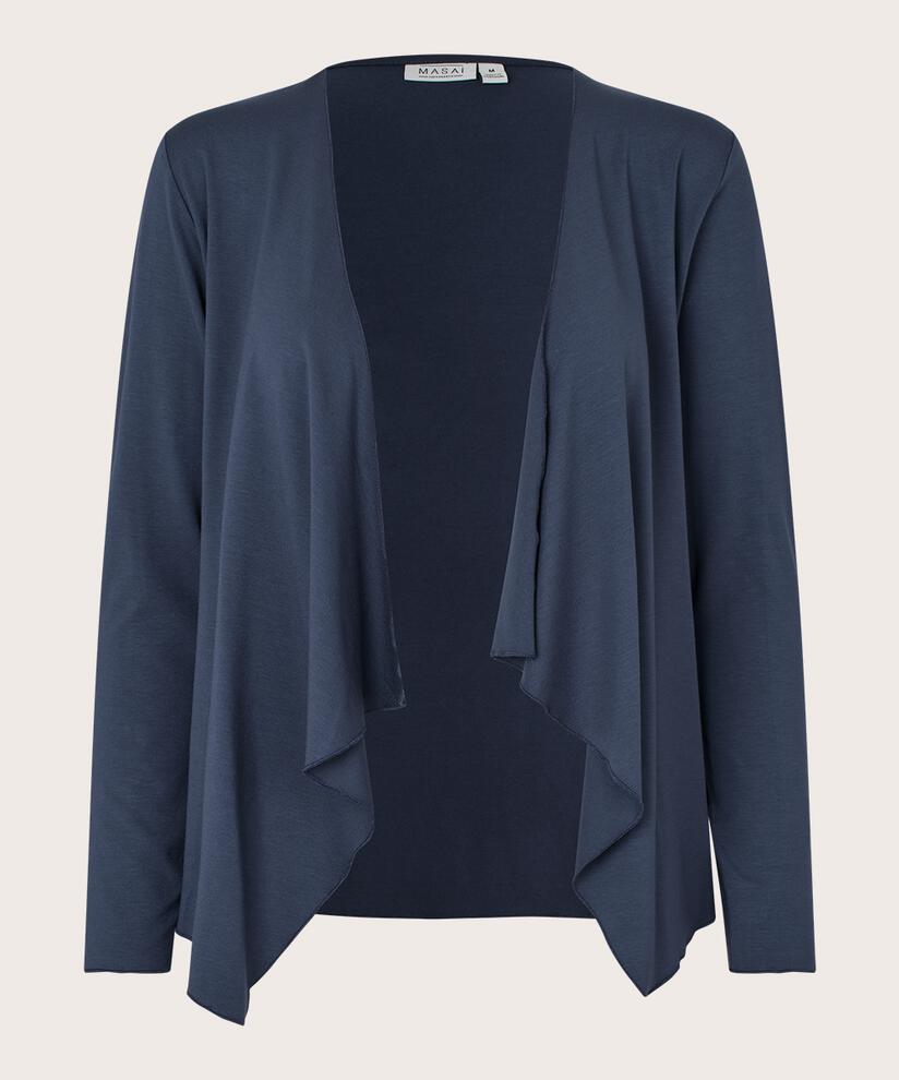 Cardigan Ouvert En Jersey, Mood Indigo