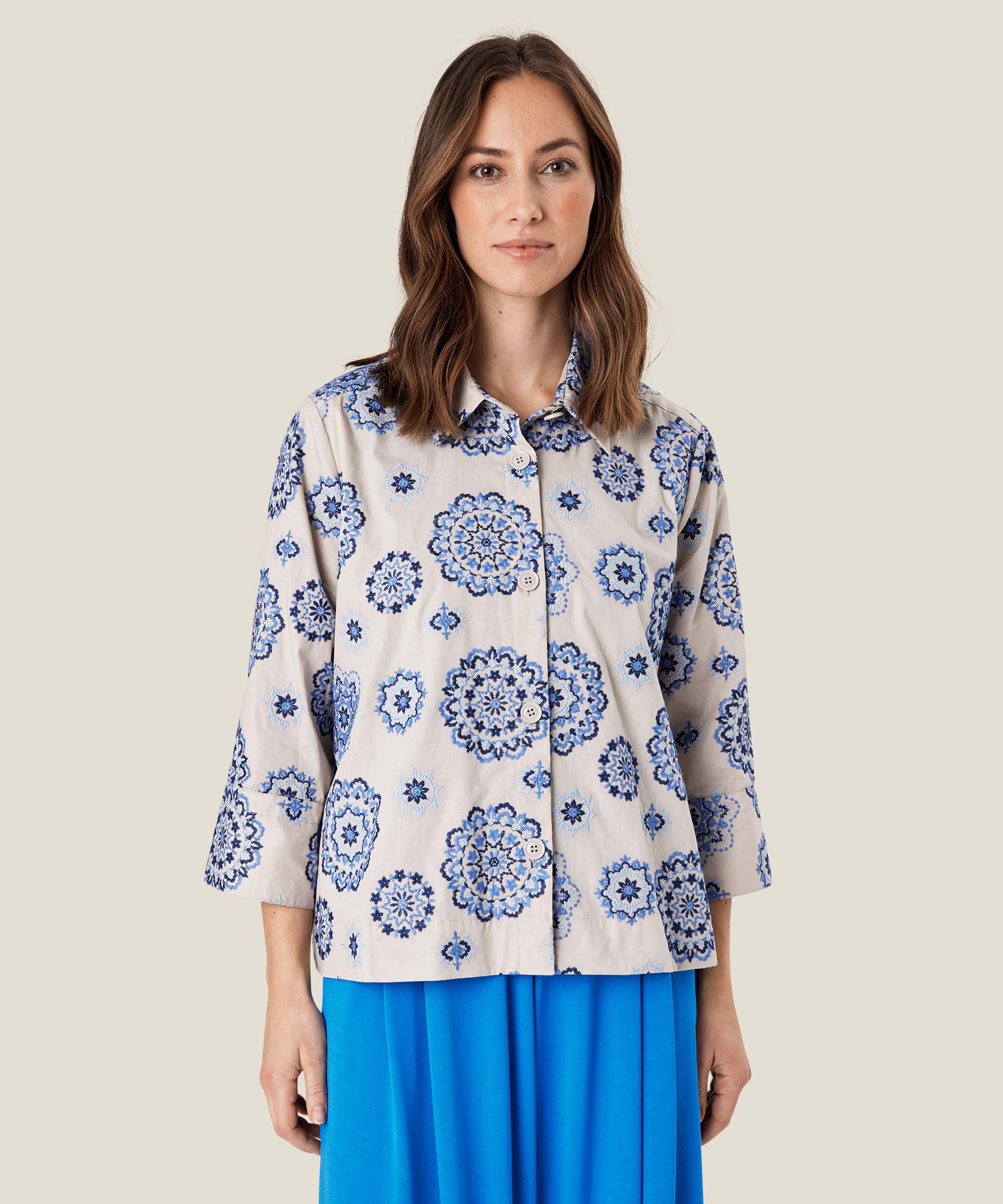 Idakaia Shirt, Nebulas Blue