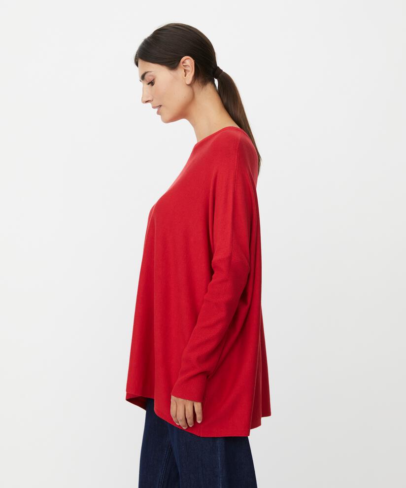 Pull Oversize À Manches Étroites, Scarlet Sage