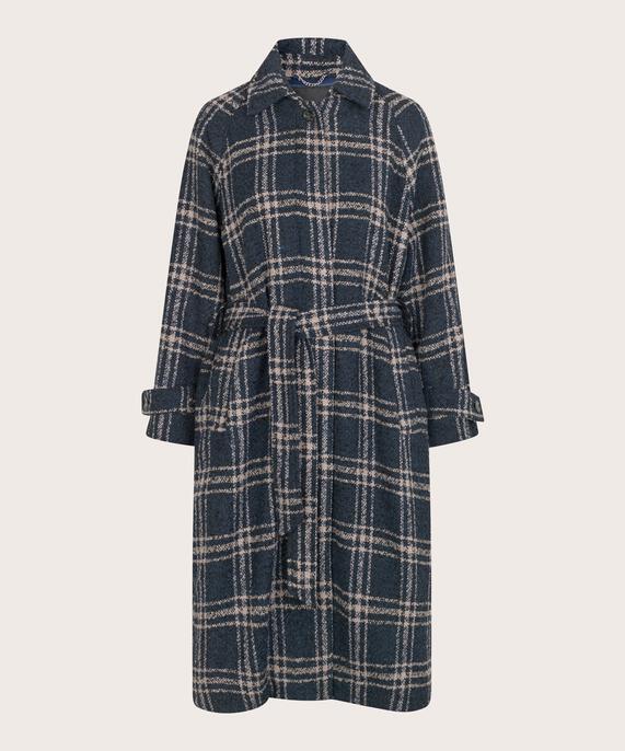 manteau en laine mélangée avec fermeture à boutons cachés, Moonlit Ocean