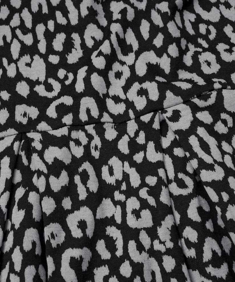 robe tulipe à motifs avec manches longues, Steel Grey