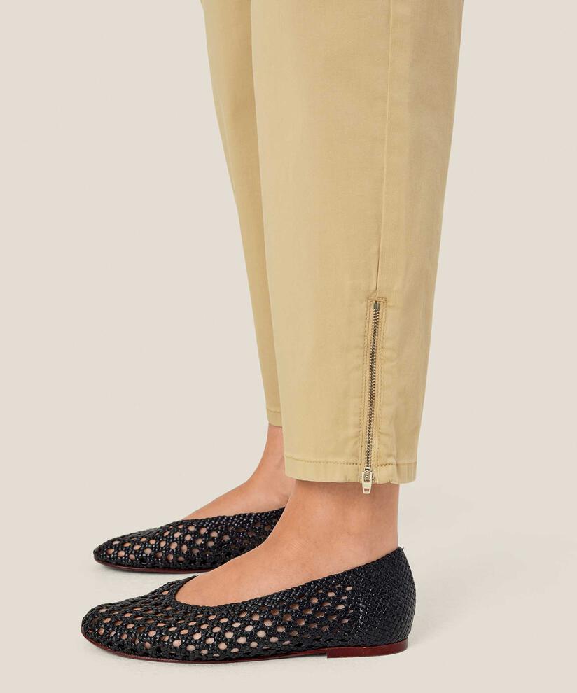 Pantalon À La Cheville En Coton Stretch, Safari