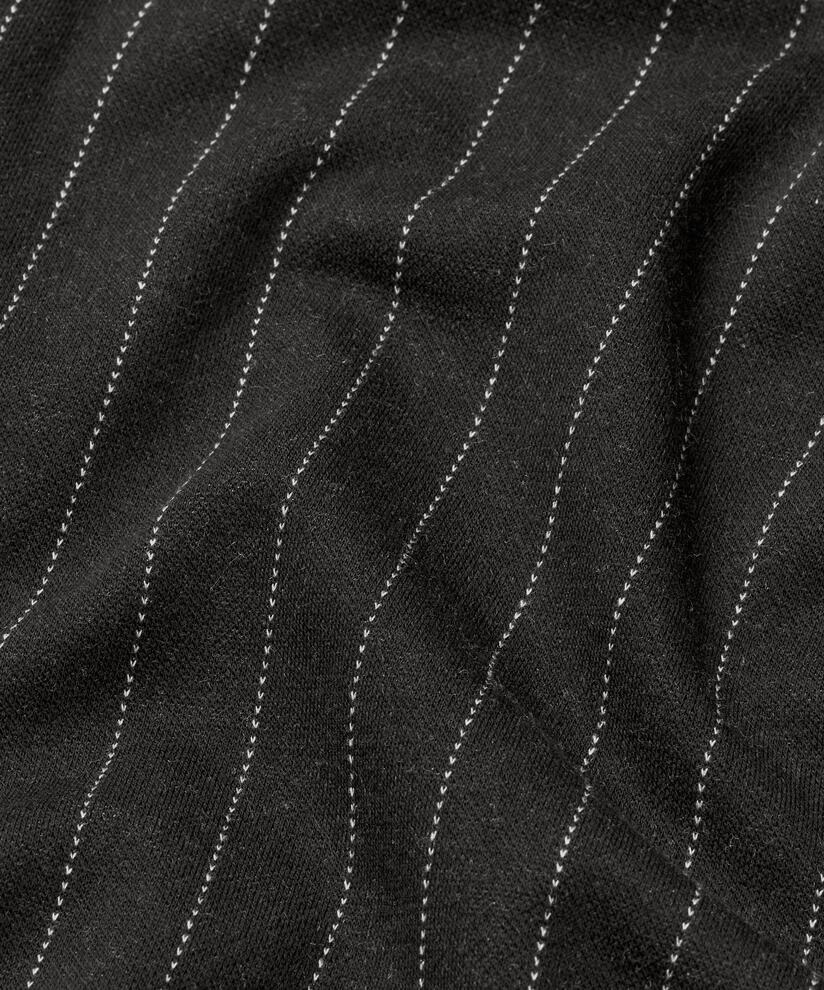 veste chemise à rayures en jersey, Black