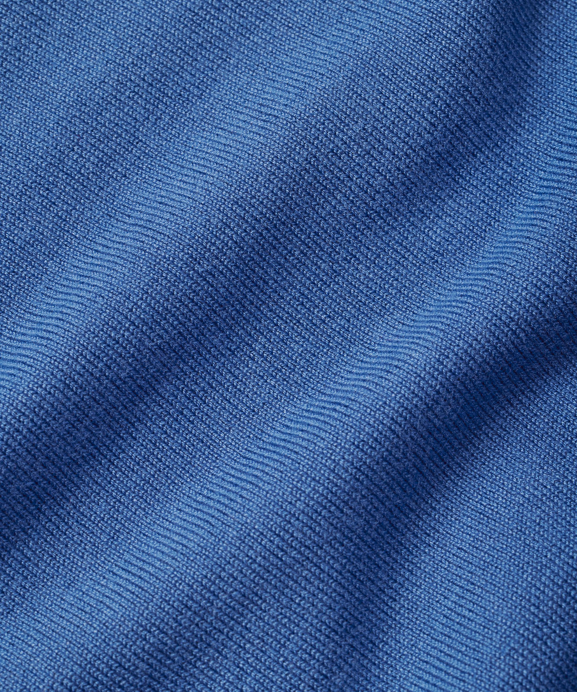 Pull En Maille Avec Col En V Et Manches Étroites, Federal Blue