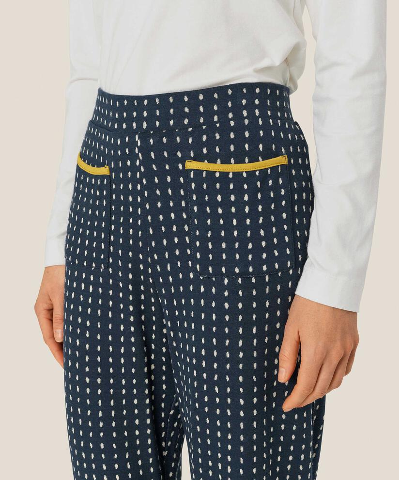 pantalon en jersey à pois avec taille élastique, Mood Indigo