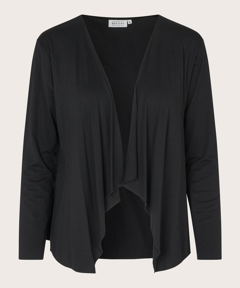 Cardigan Ouvert En Jersey, Black