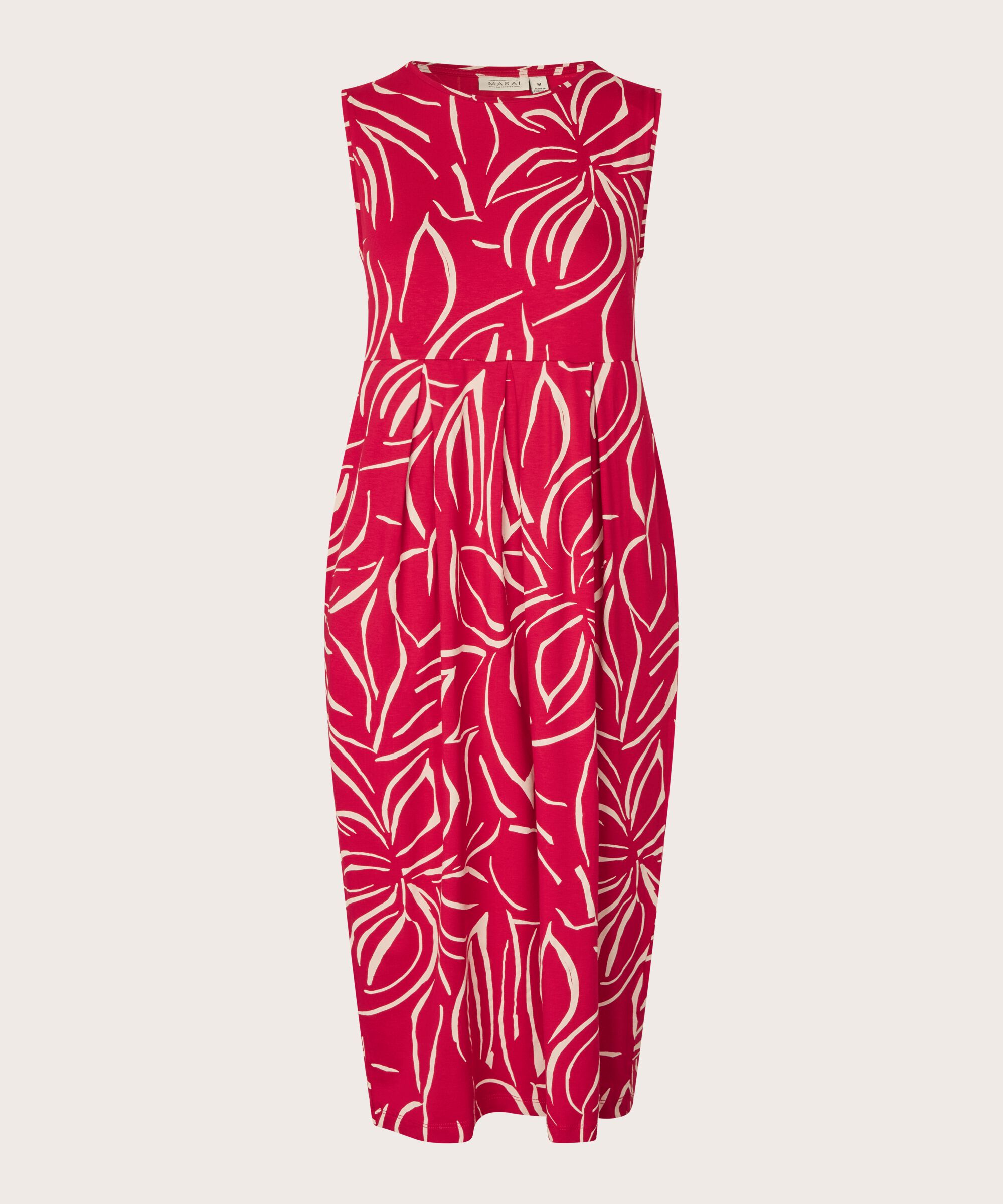 robe tulipe sans manches avec poches fendues, Persian Red