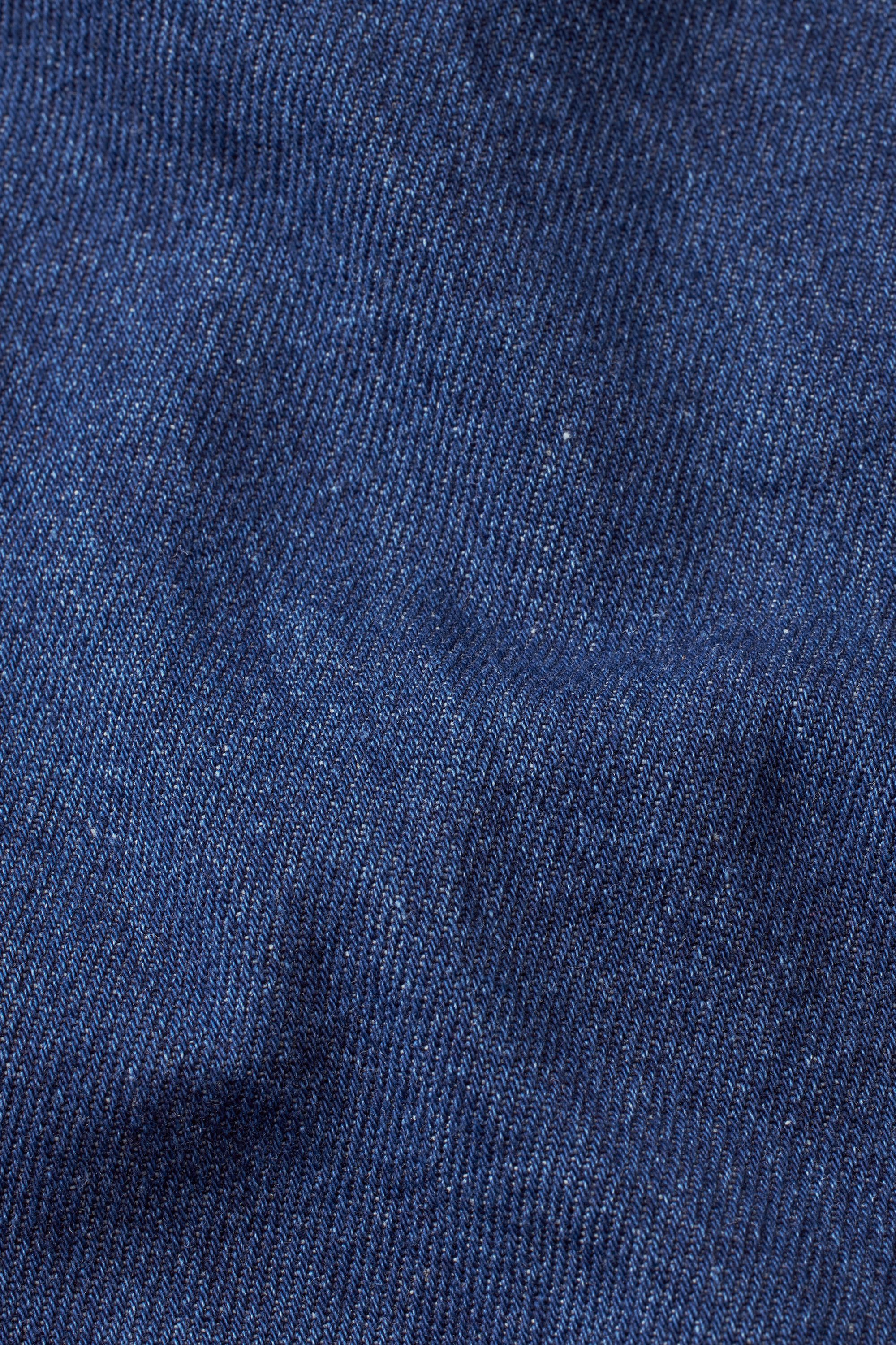 chemise en jean doux avec poches fendues, Dark Denim