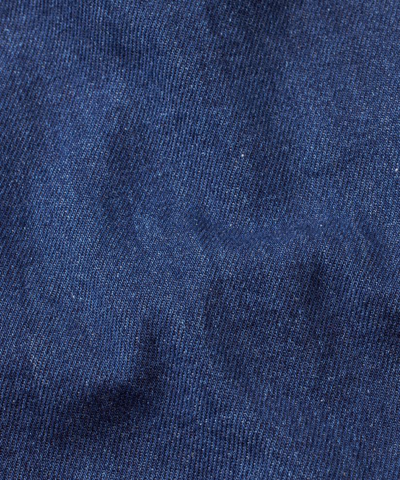 chemise en jean doux avec poches fendues, Dark Denim