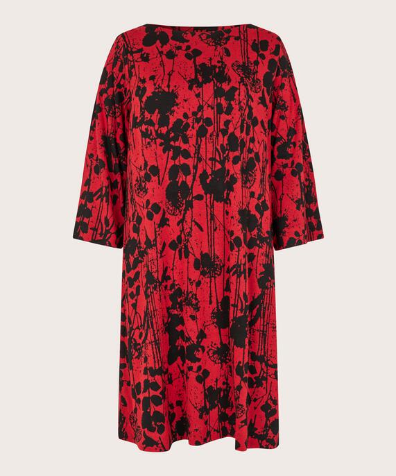 robe en jersey fleuri à manches 3/4, Scarlet Sage