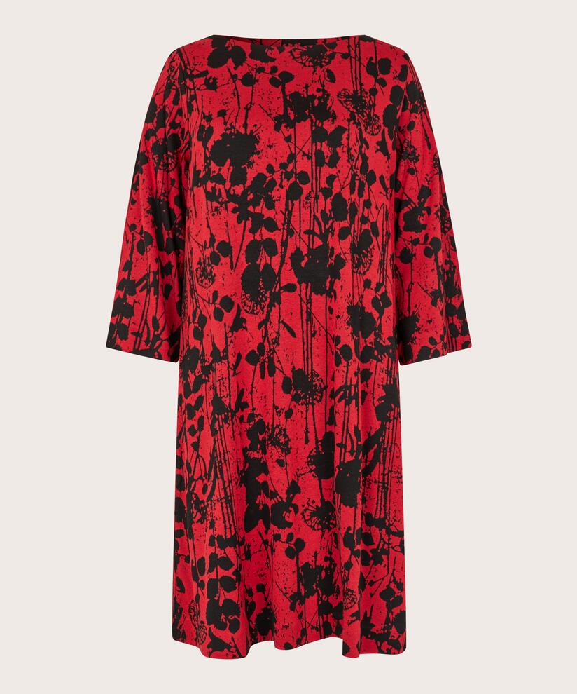 robe en jersey fleuri à manches 3/4, Scarlet Sage