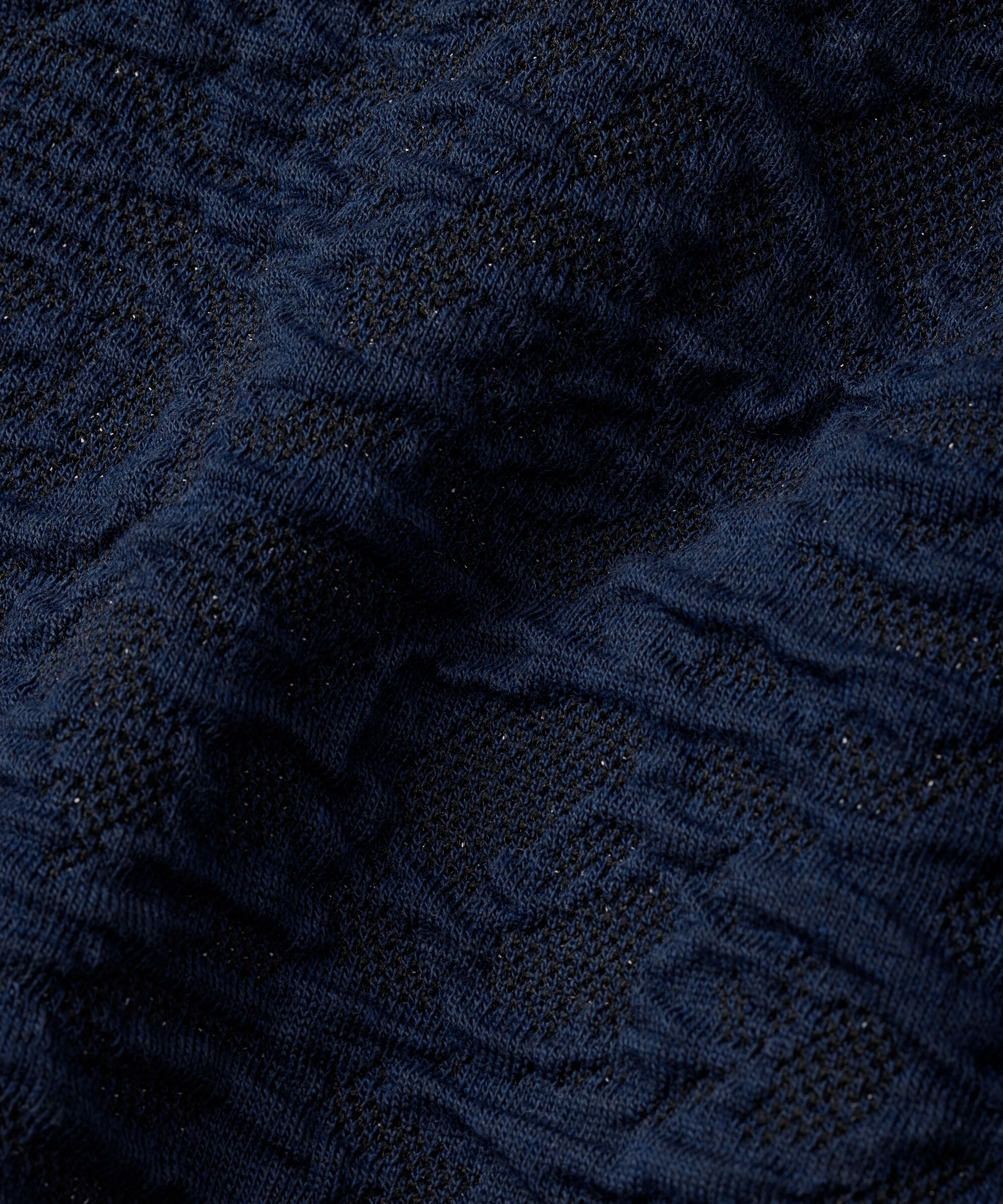 veste avec motif tissé et bordure noire, Navy