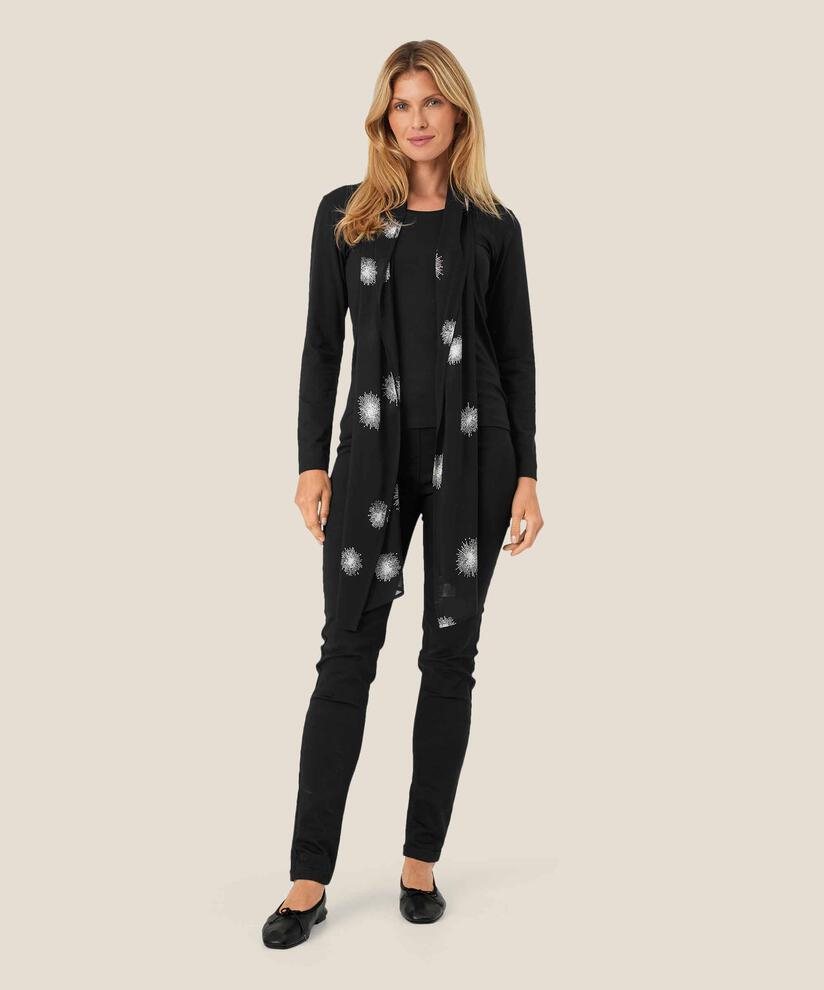 Écharpe En Viscose Imprimée, Black