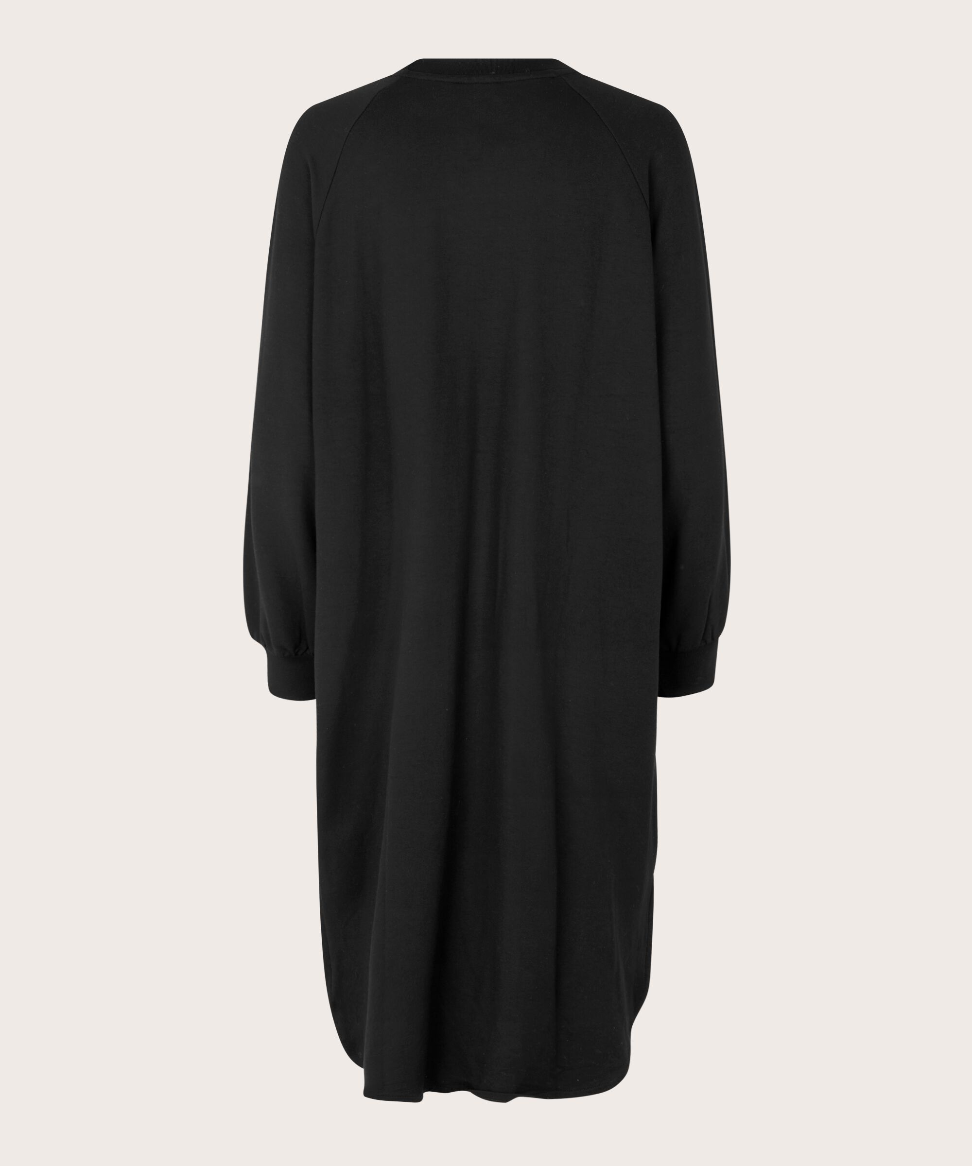 robe casual en jersey à col rond, Black