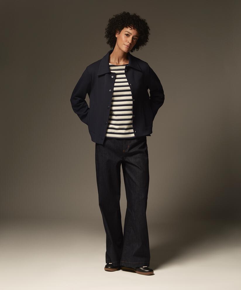 jeans avec stretch et largeur dans les jambes, Dark Denim