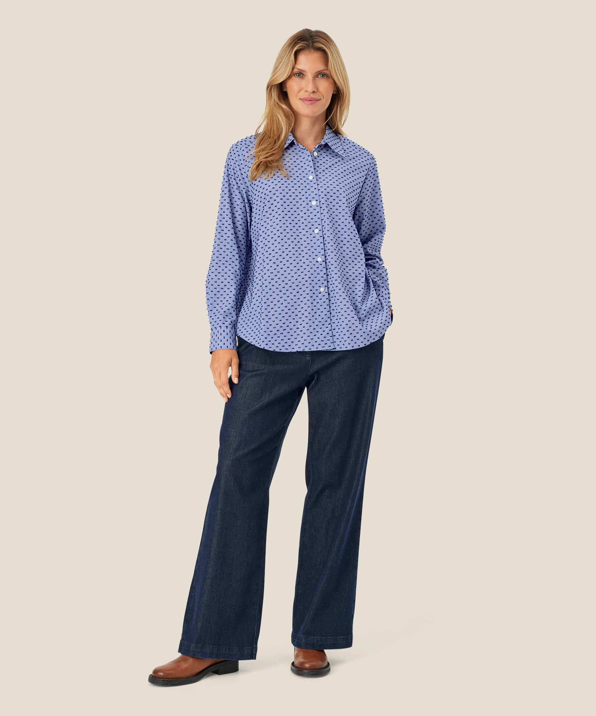 jeans avec stretch et jambe droite, Dark Denim