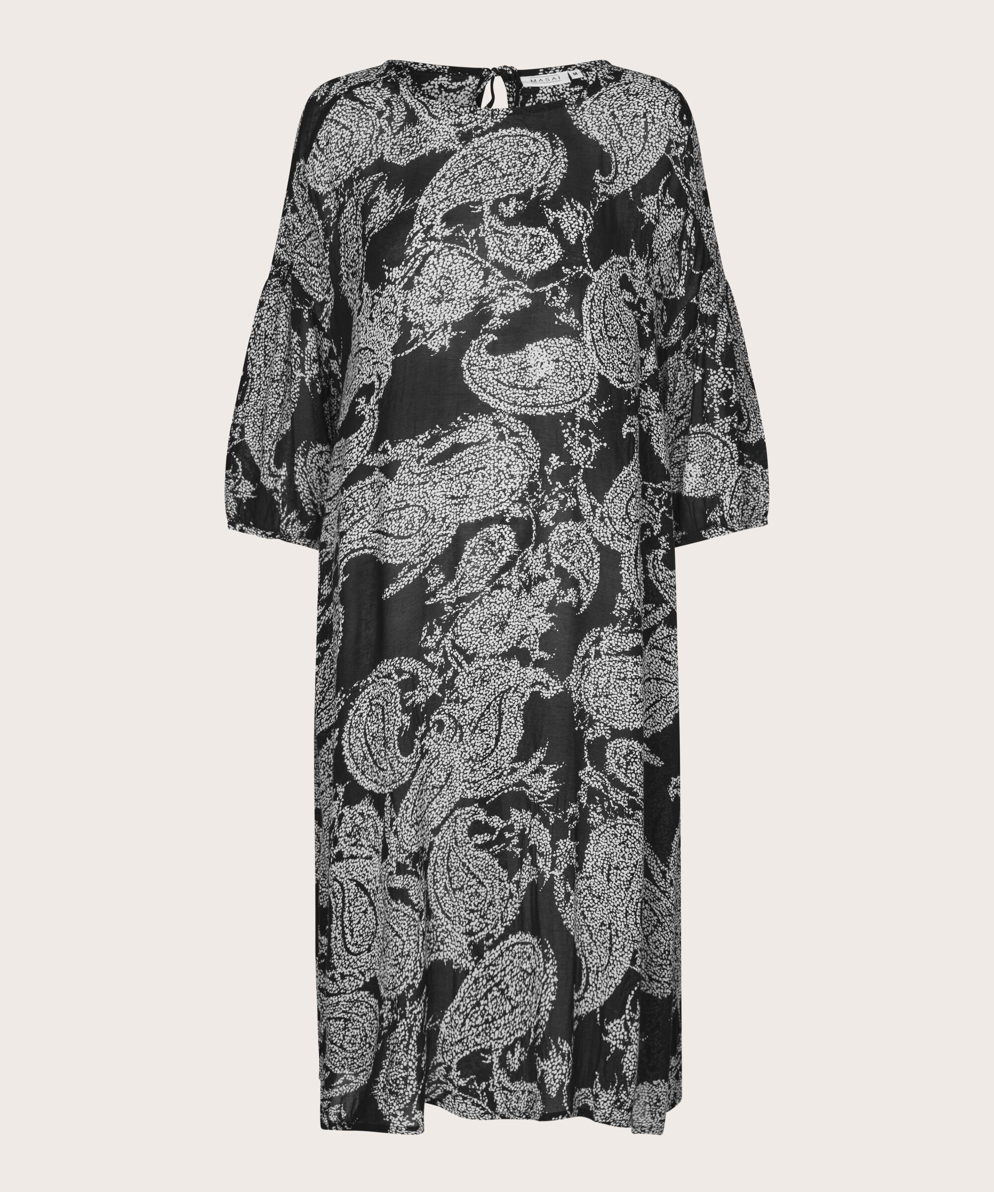 robe en viscose légère transparente, Black