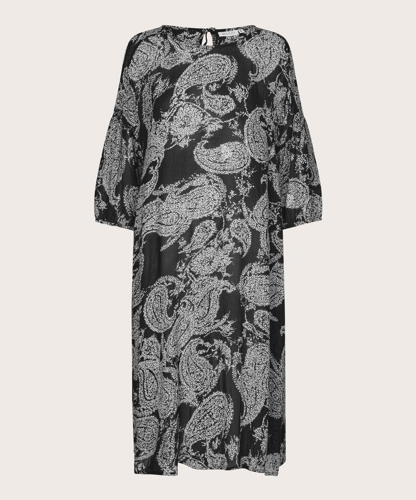 robe en viscose légère transparente, Black