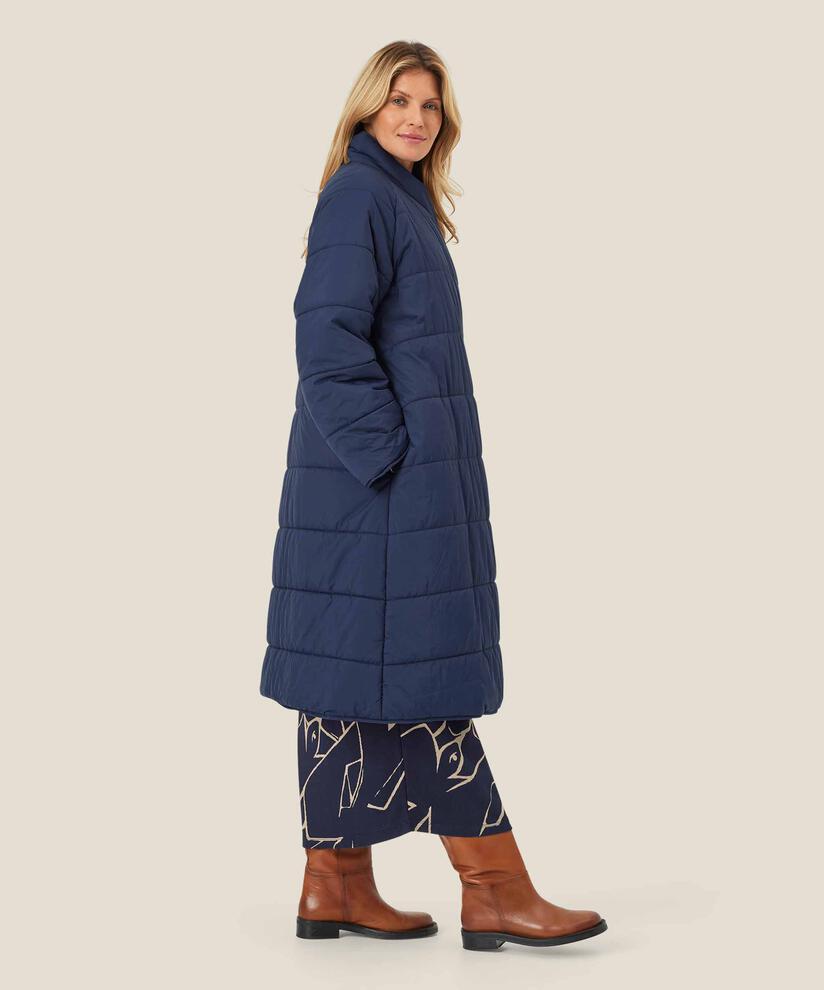 manteau avec fermeture boutonnée asymétrique, NavyB/Ptaupe
