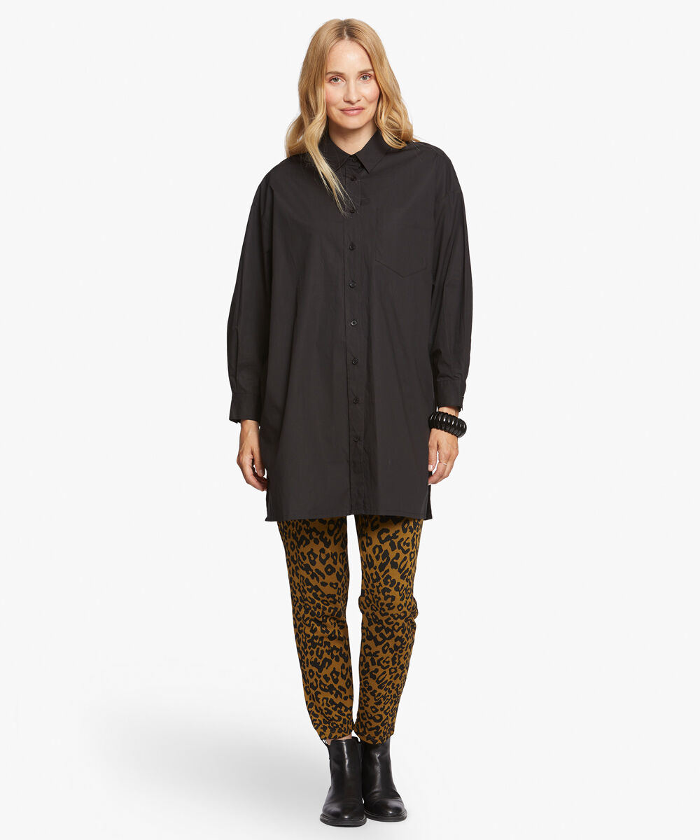 chemise boutonn&eacute;e en coton, Black