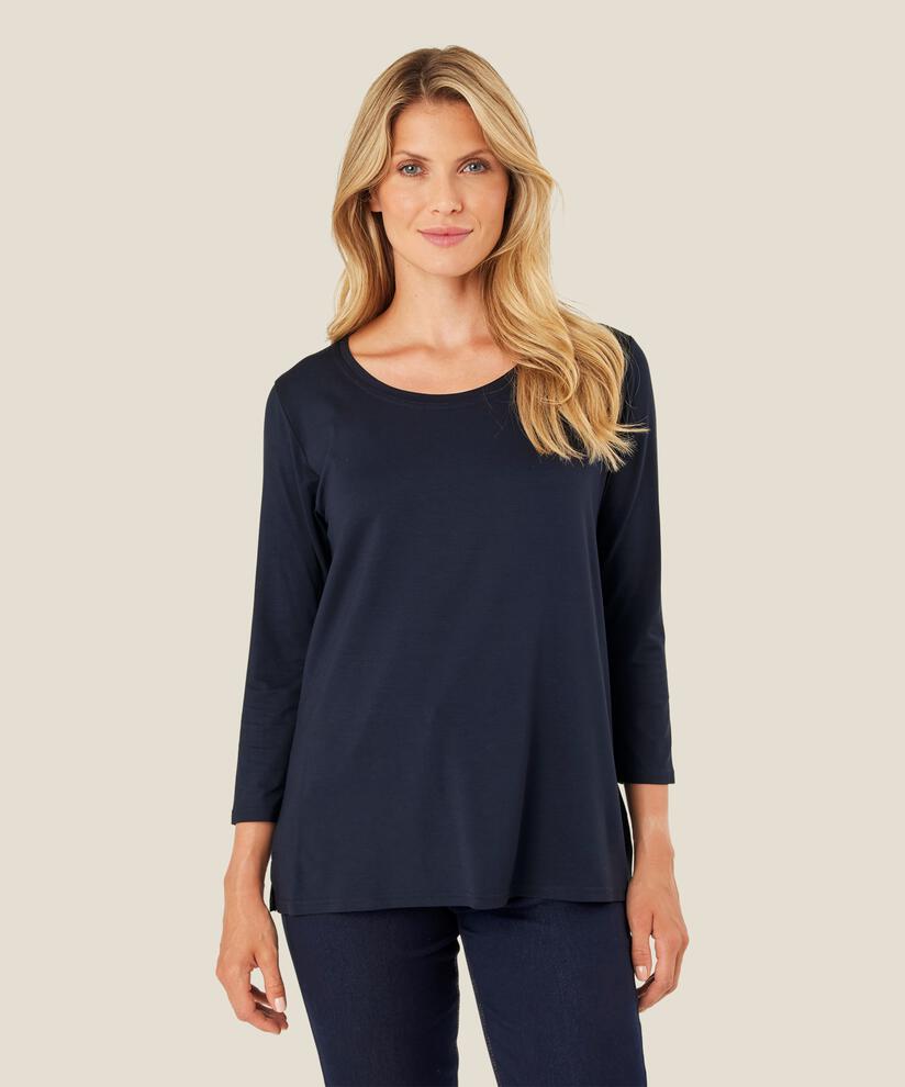 Top En Jersey Á Col Rond, Navy