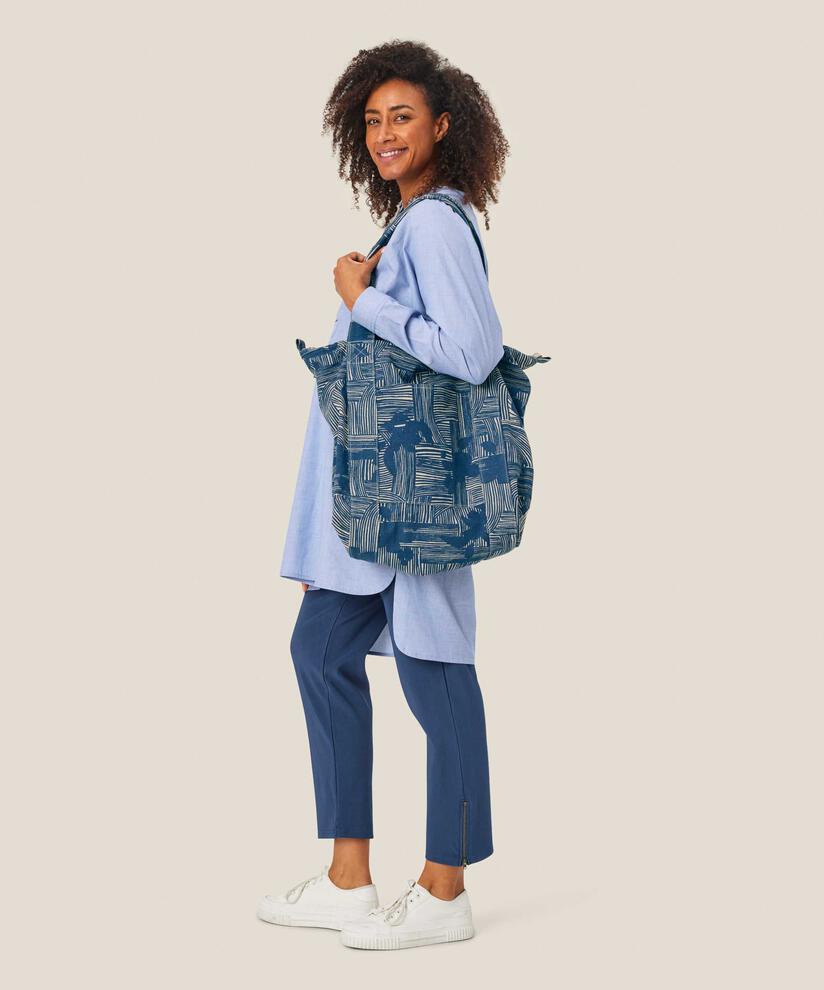 grand cabas en toile avec fermeture zippée, Sargasso Sea