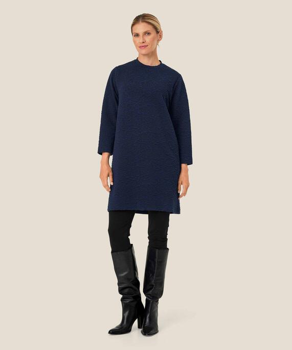 tunique en jersey avec zip au dos, Navy