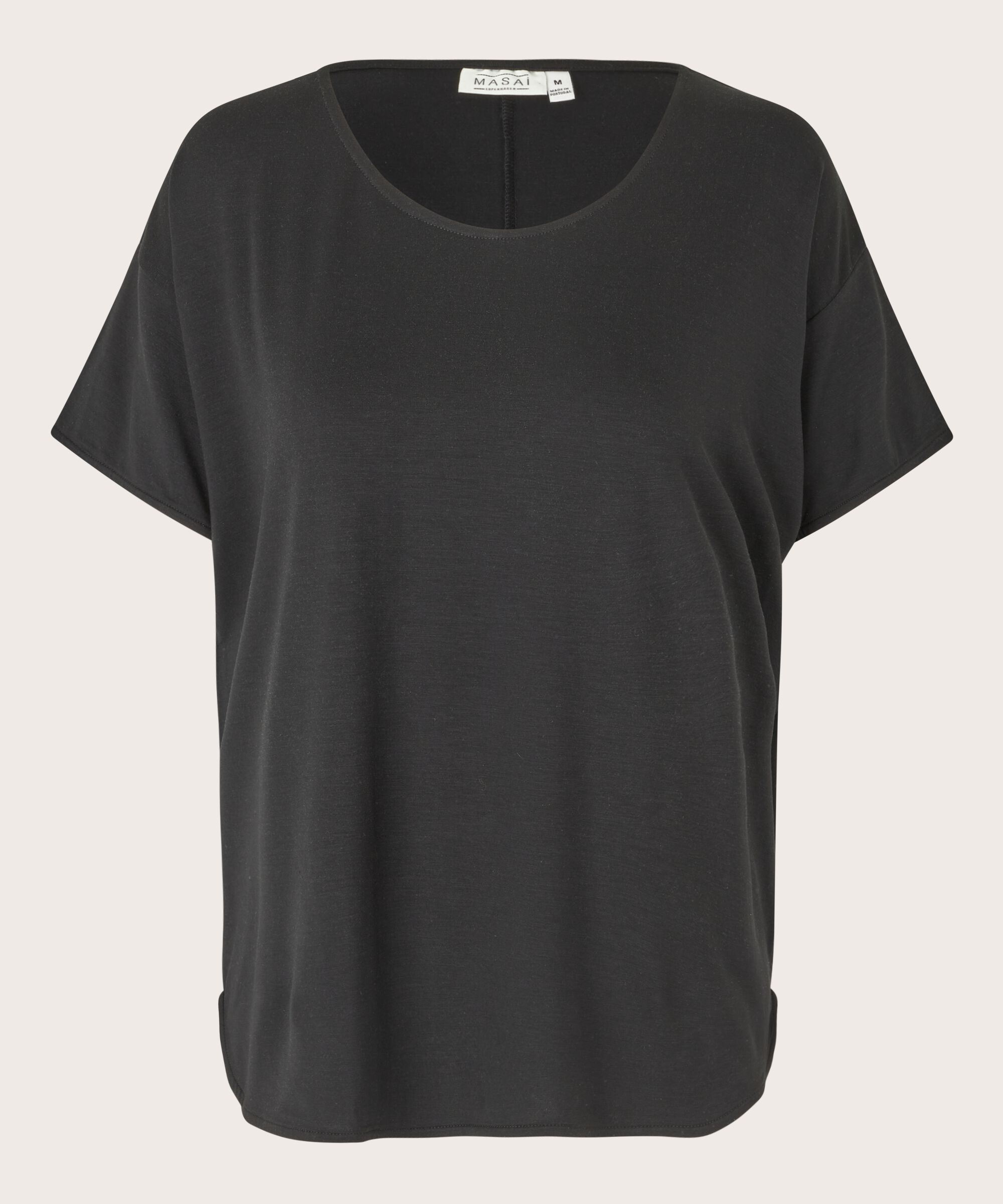 t-shirt fin en lyocell, Black