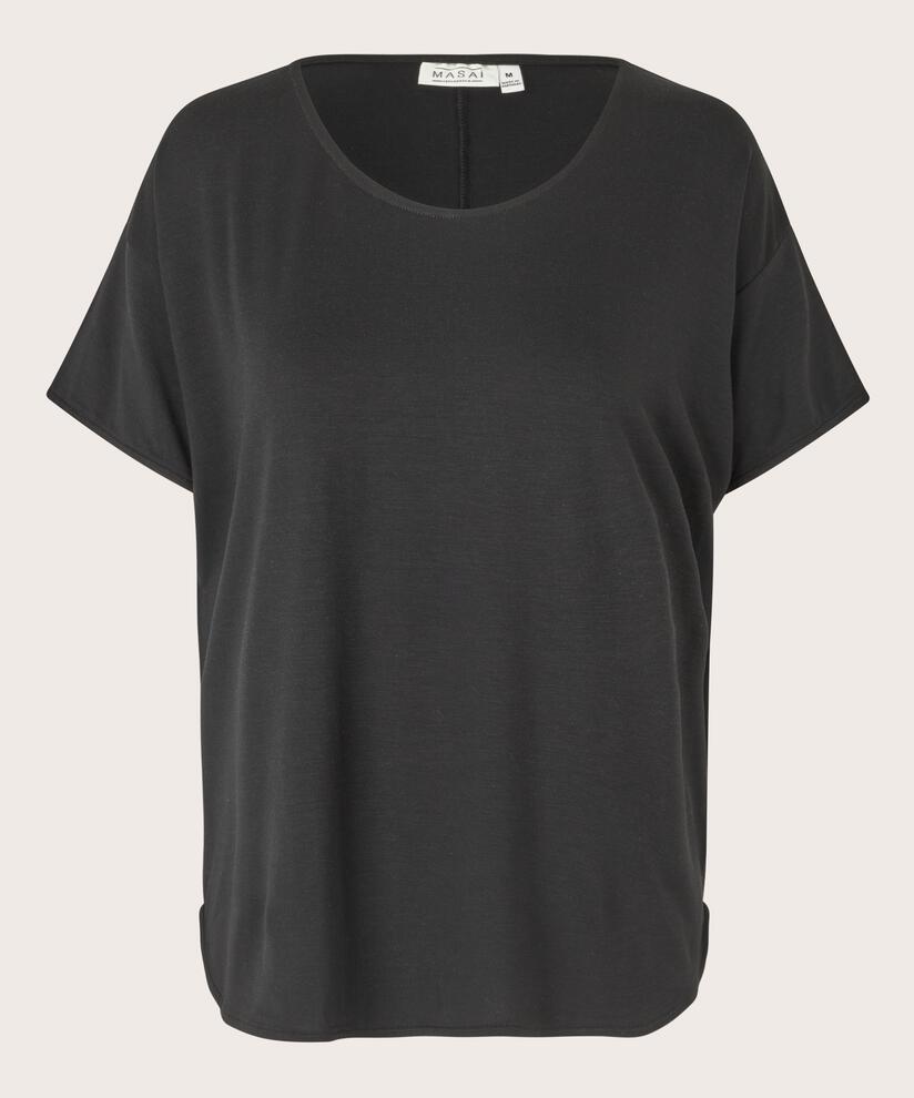 t-shirt fin en lyocell, Black