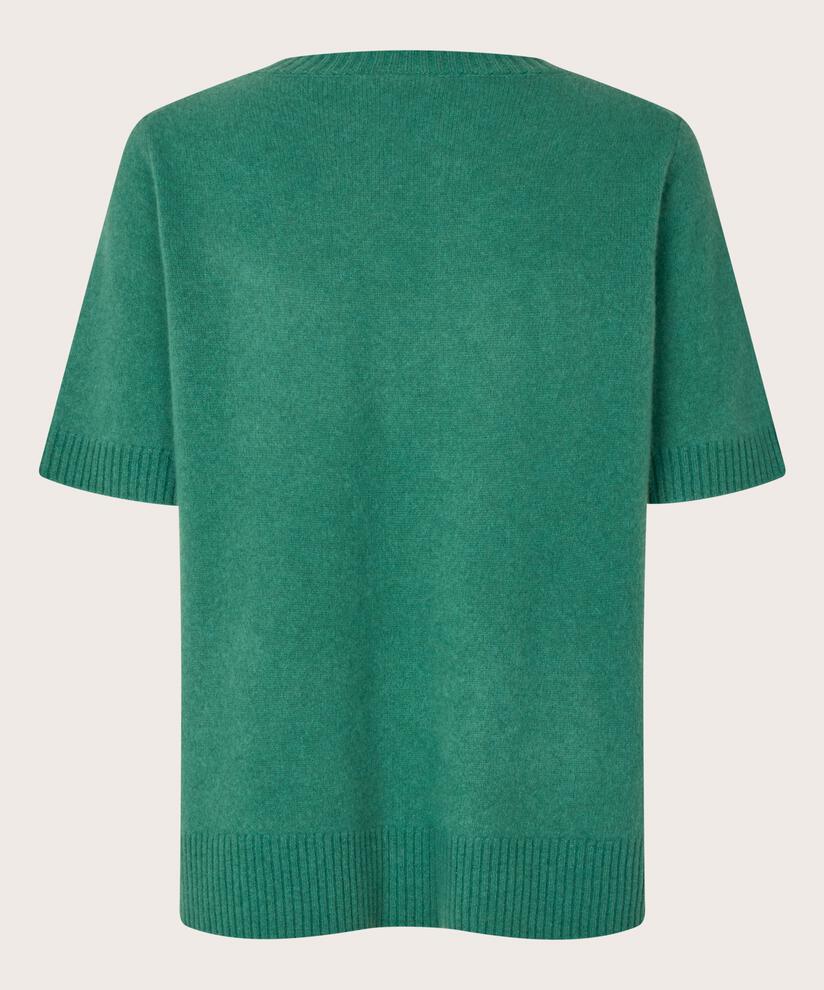 pull tricoté à manches courtes en laine, D. Grass Green
