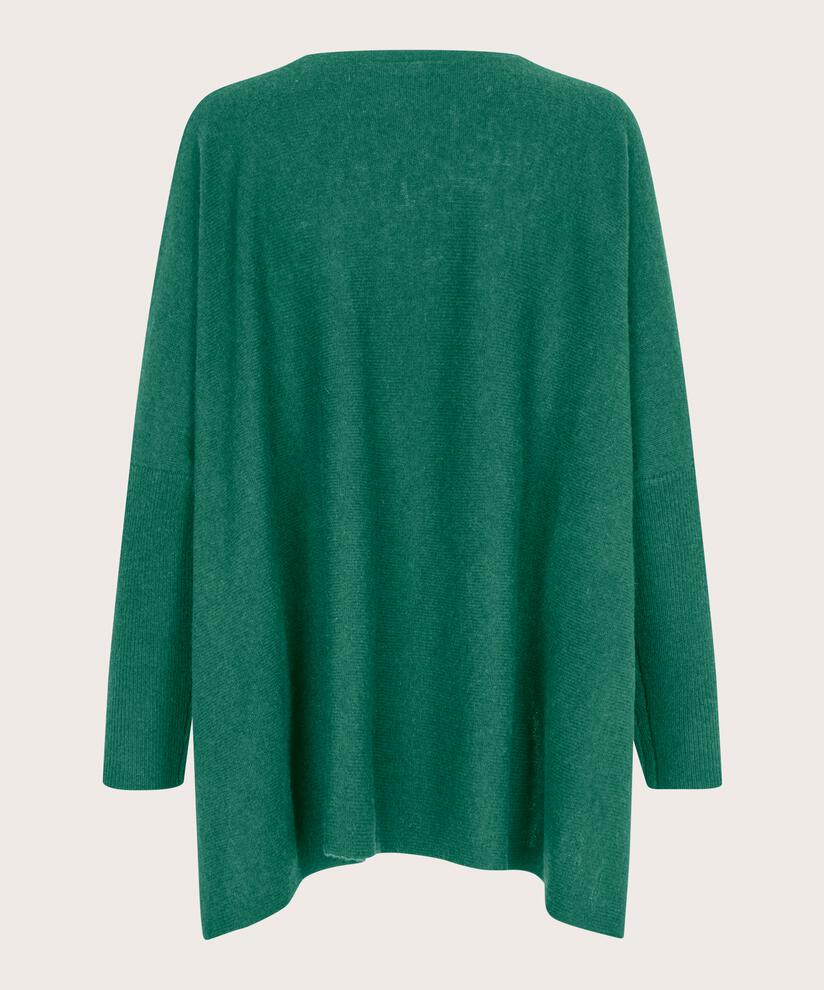 pull en laine oversize à col rond, D. Grass Green