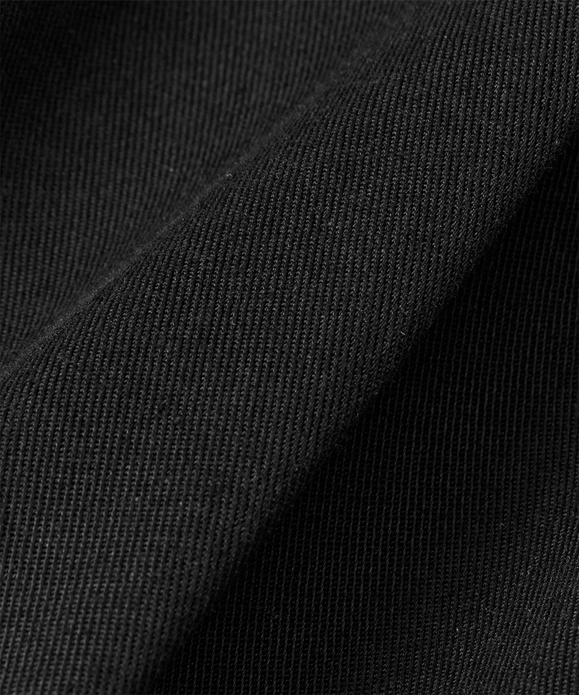 Pantalon à jambes larges, plis pressés et poches fendues, Black